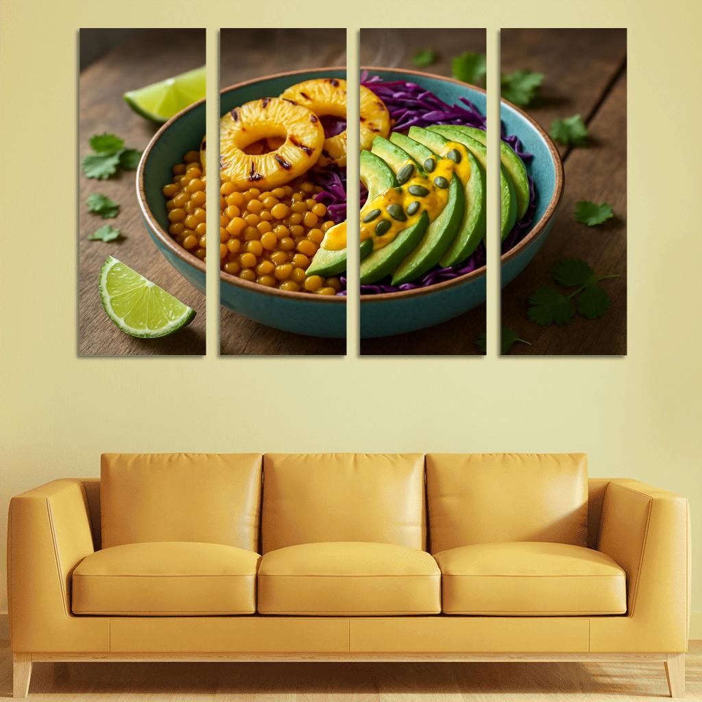 Smoky Pineapple Lentil Power Bowl home decor