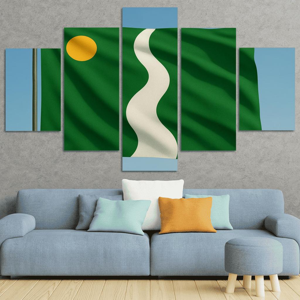 Verdant River Standard Of Living Earth modern paintings frame
