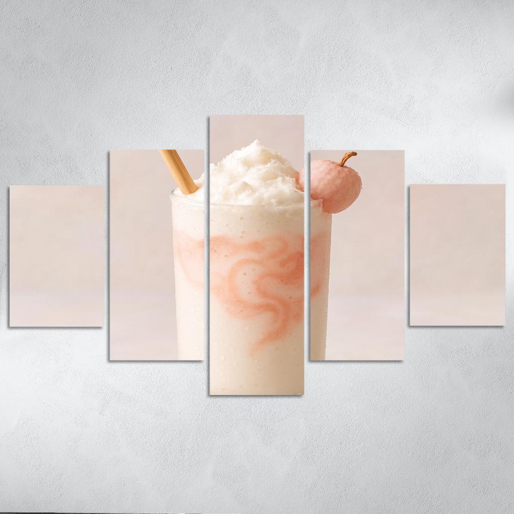 Coconut Lychee Cloud Frappe canvas paintings frame