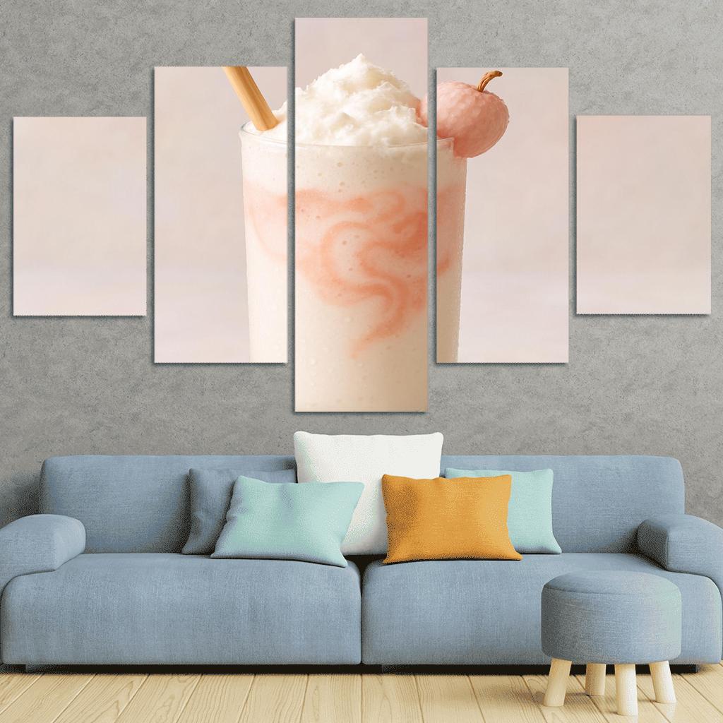 Coconut Lychee Cloud Frappe canvas paintings frame