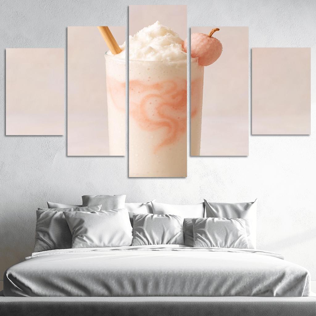 Coconut Lychee Cloud Frappe canvas paintings frame