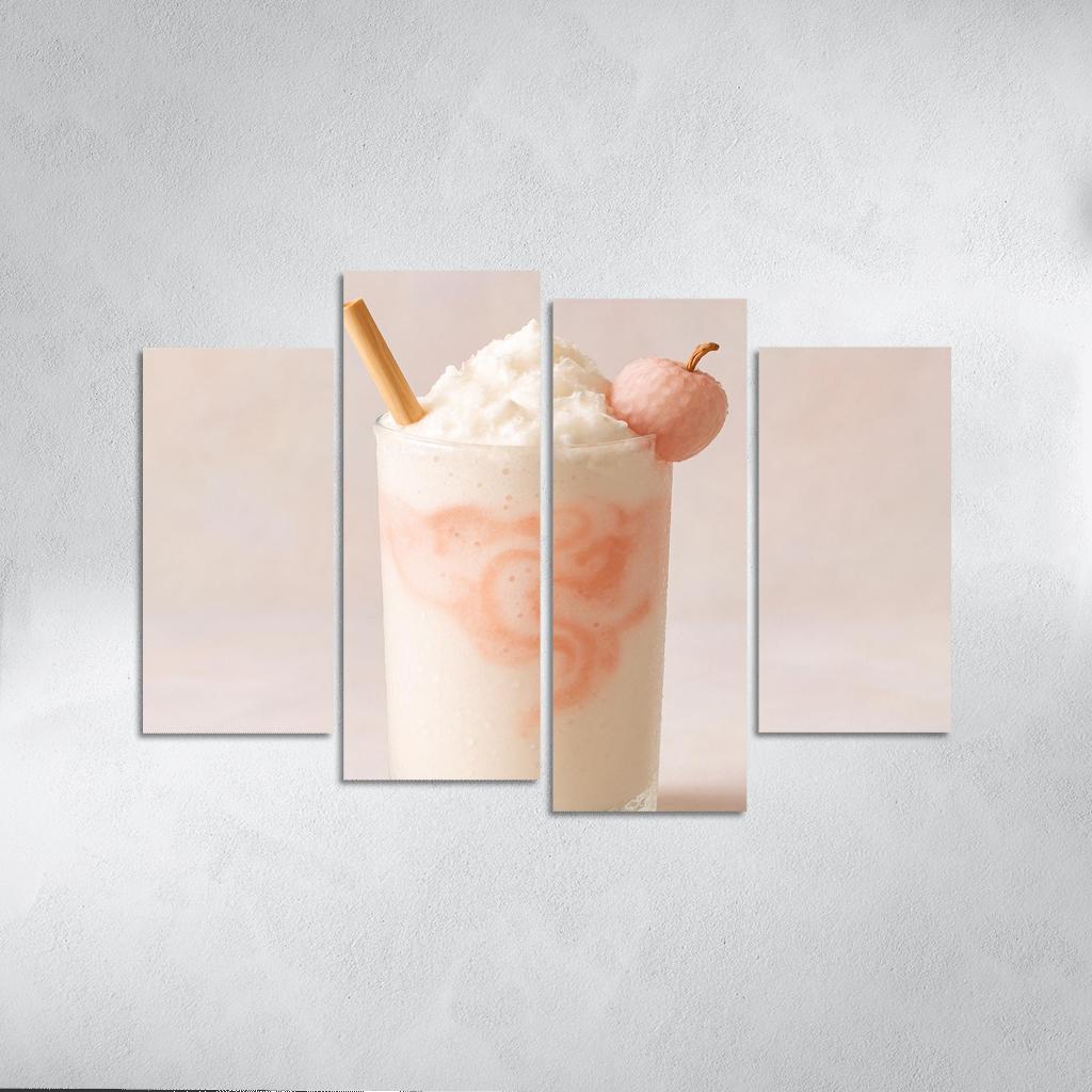Coconut Lychee Cloud Frappe canvas paintings frame