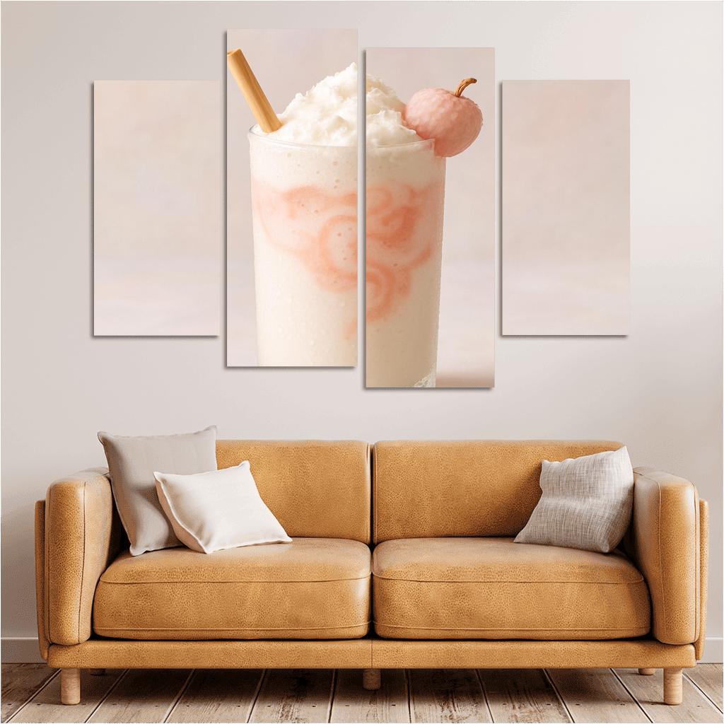 Coconut Lychee Cloud Frappe canvas paintings frame