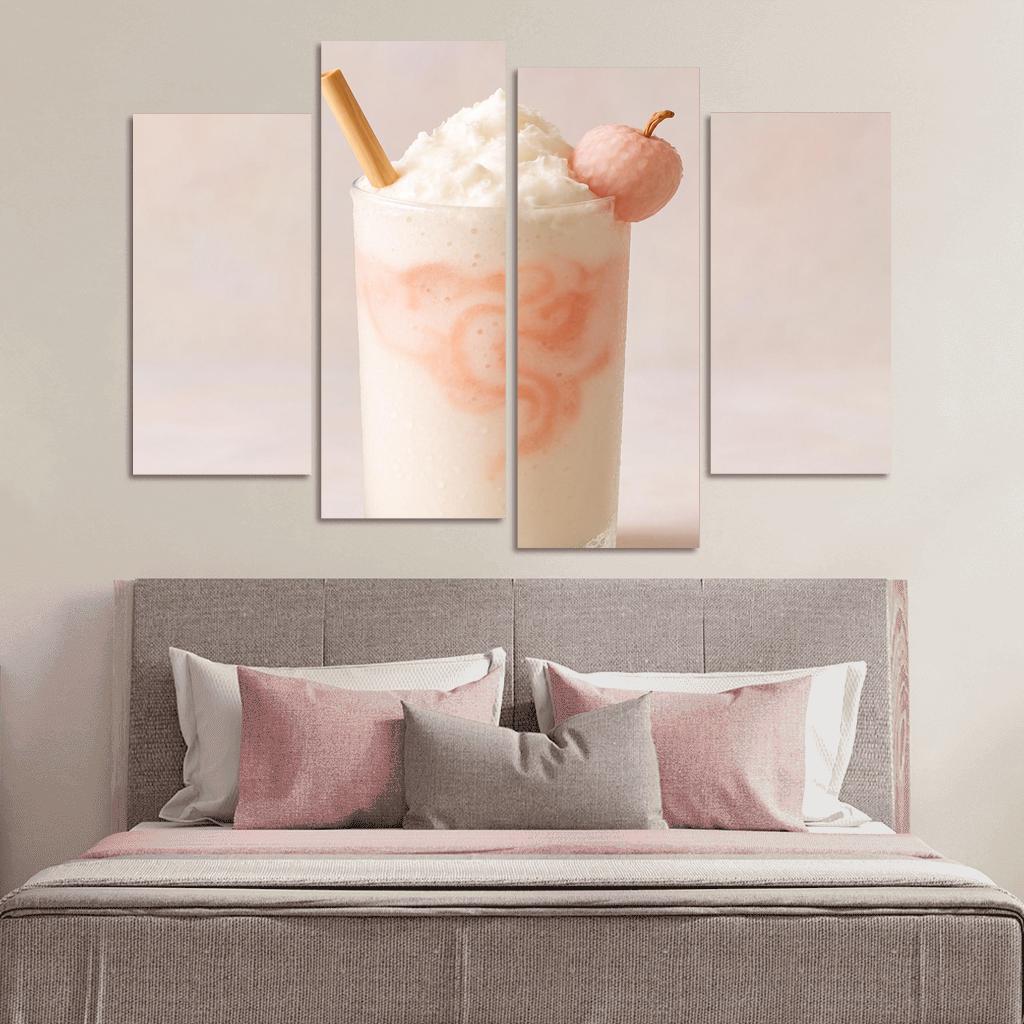 Coconut Lychee Cloud Frappe canvas paintings frame