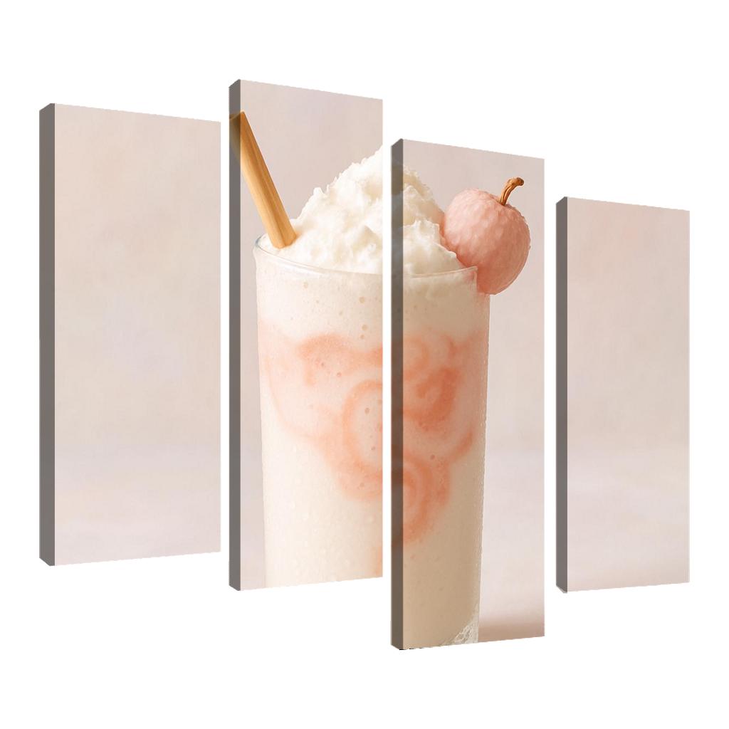 Coconut Lychee Cloud Frappe canvas paintings frame