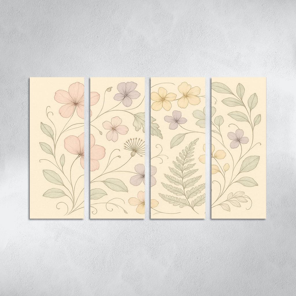 Pastel Herbarium Reverie wall art