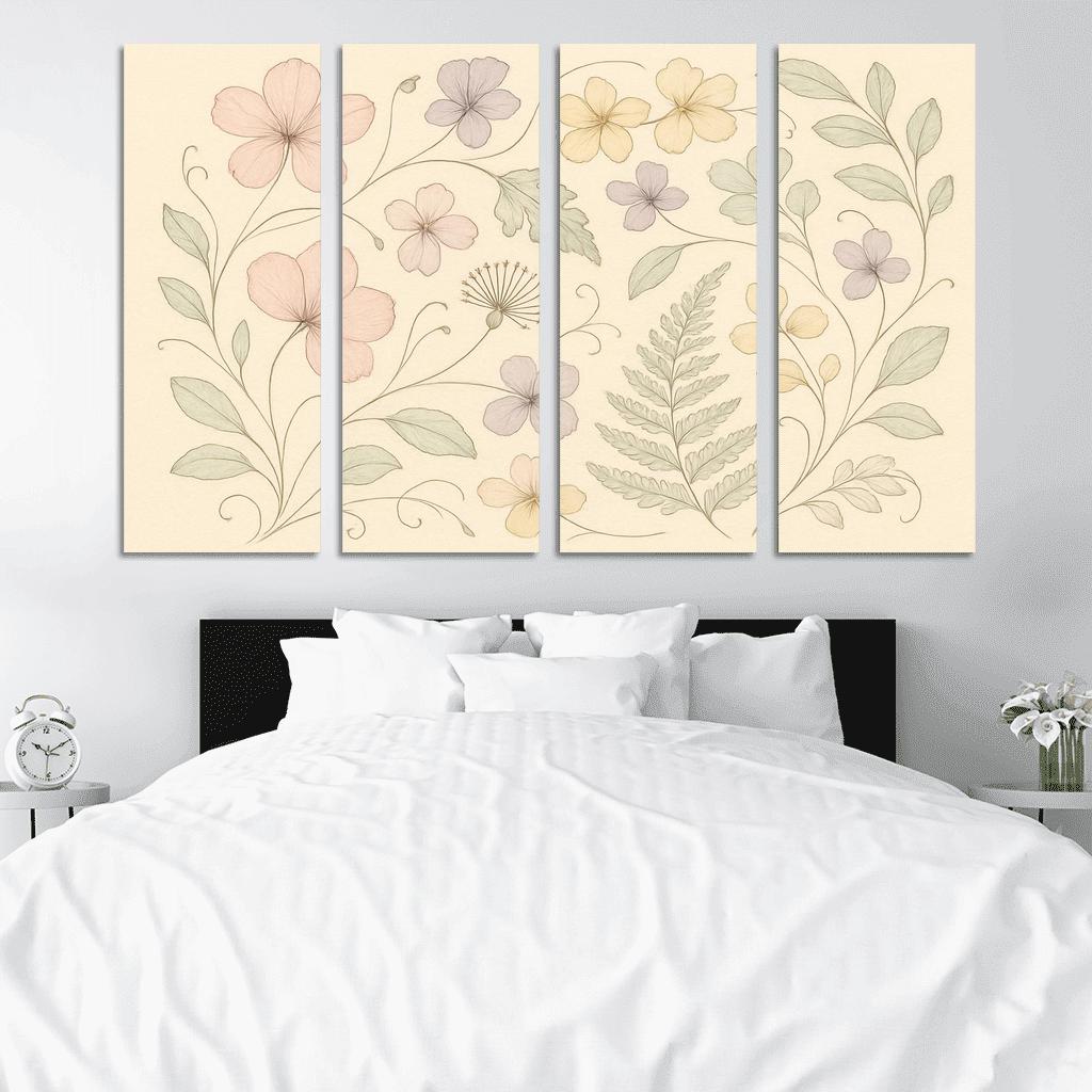Pastel Herbarium Reverie wall art
