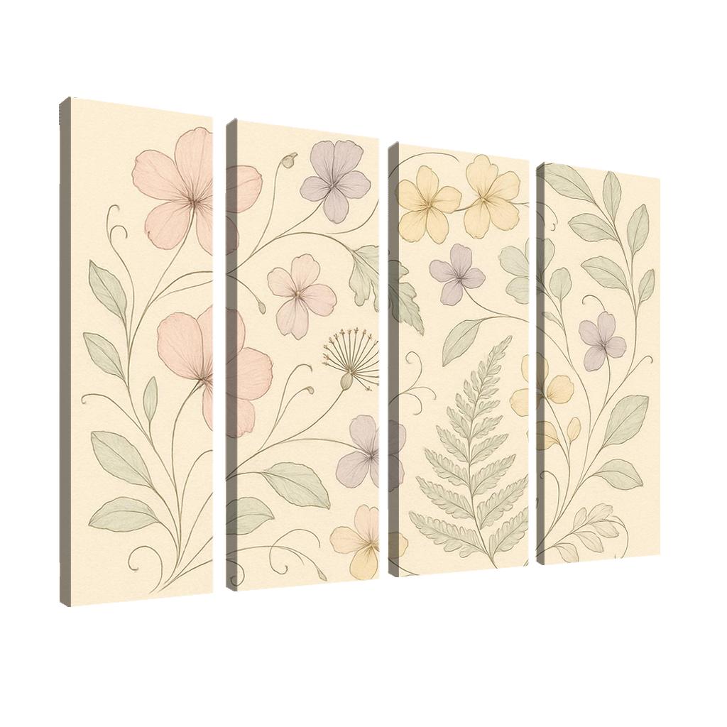Pastel Herbarium Reverie wall art
