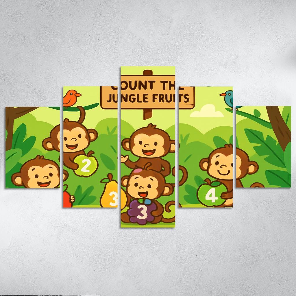 Rainforest Math Monkey Patrol wall decor