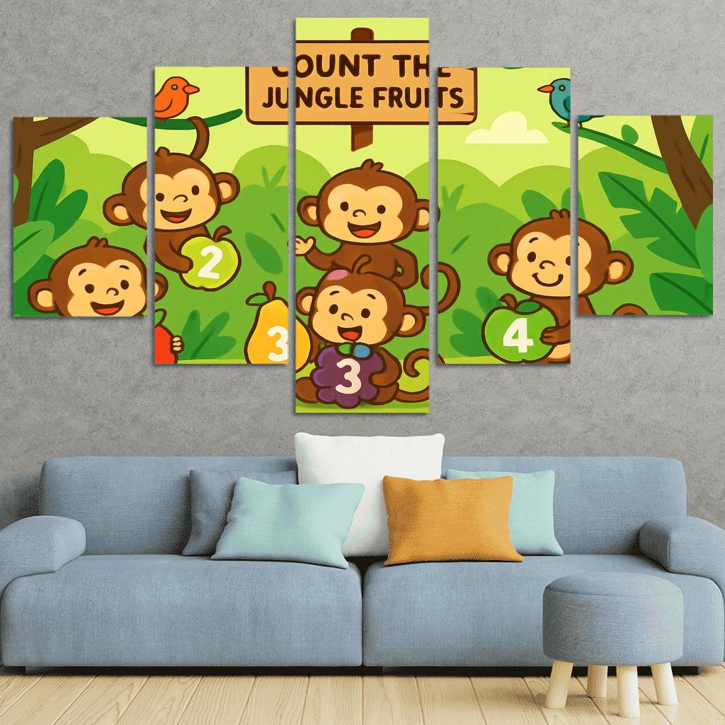 Rainforest Math Monkey Patrol wall decor