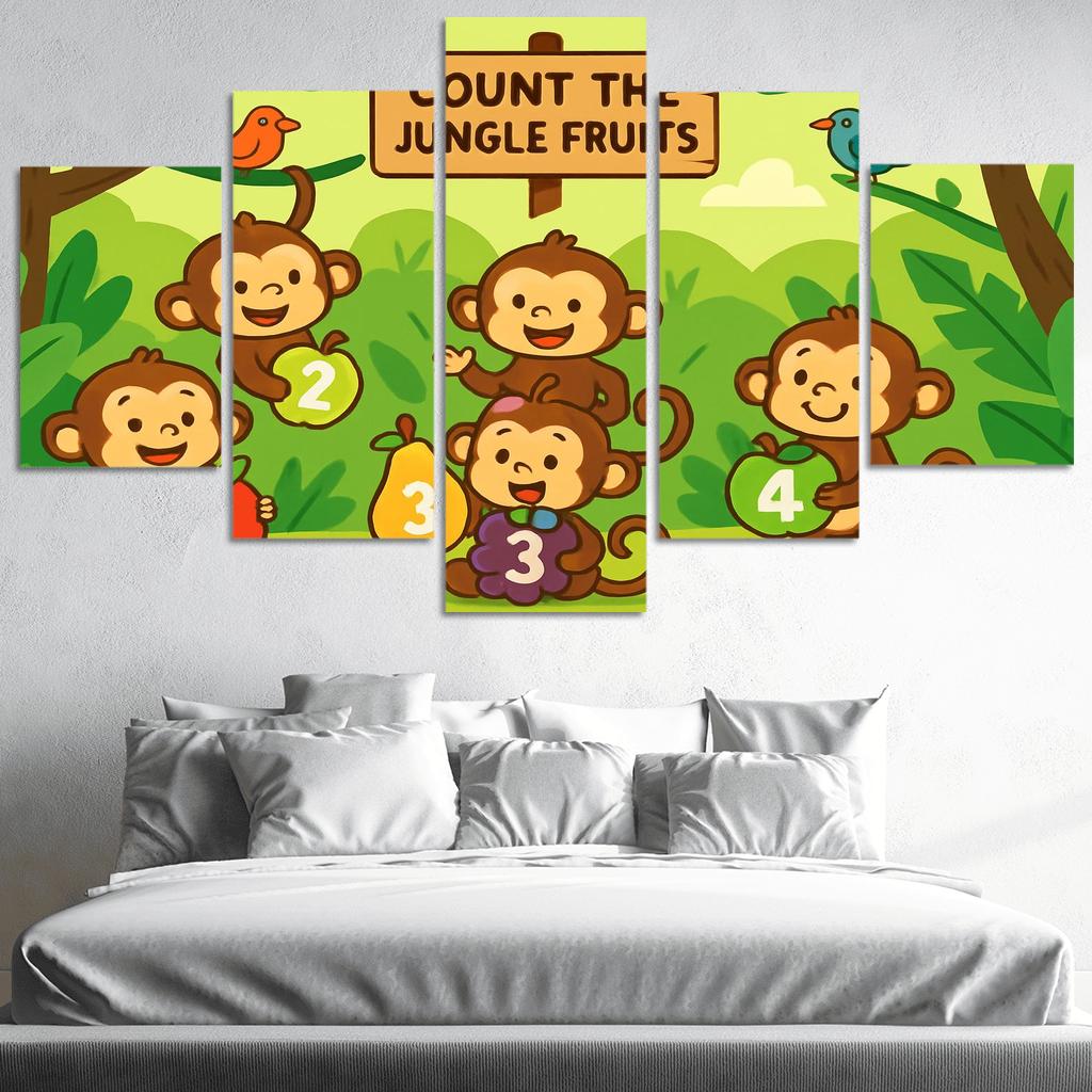Rainforest Math Monkey Patrol wall decor