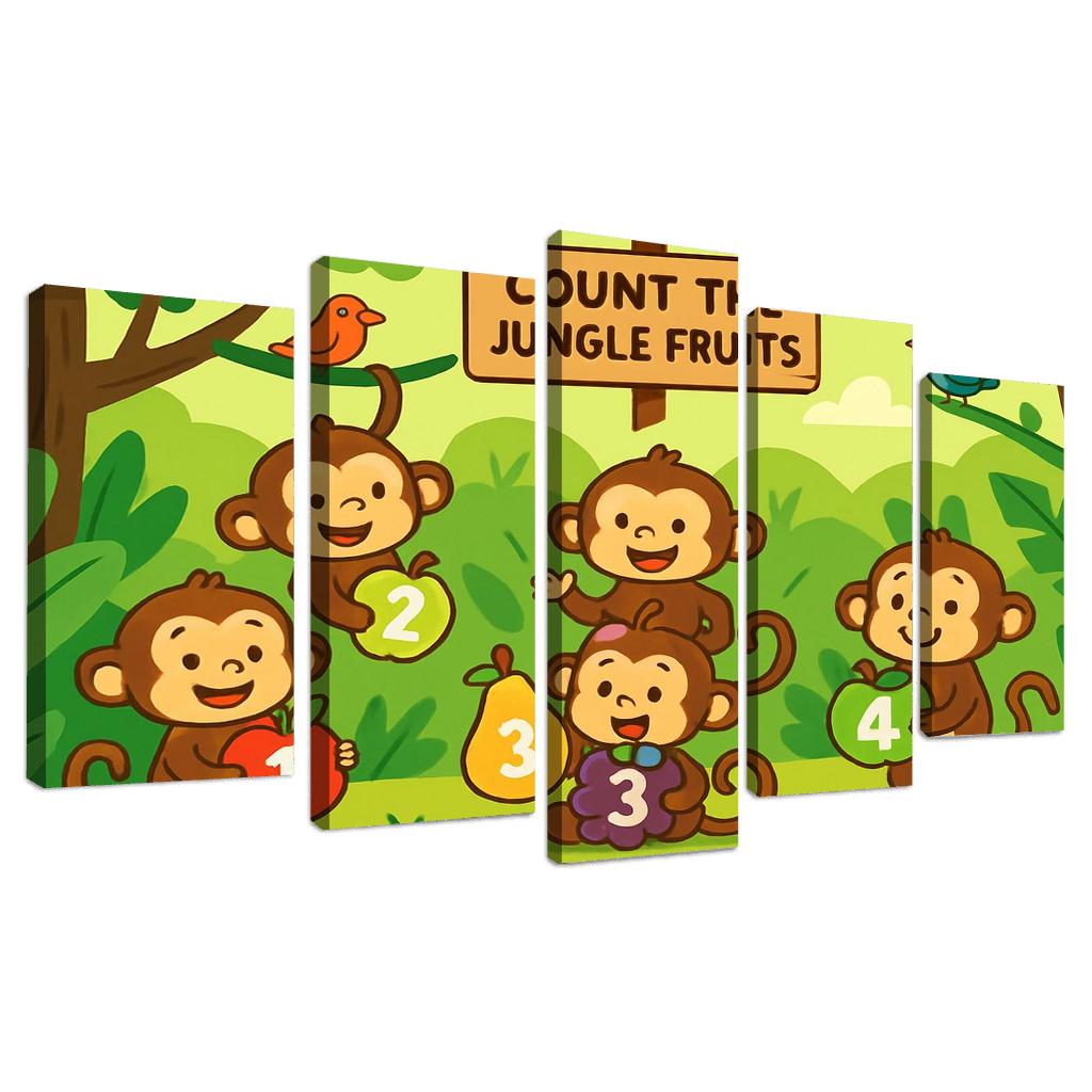 Rainforest Math Monkey Patrol wall decor