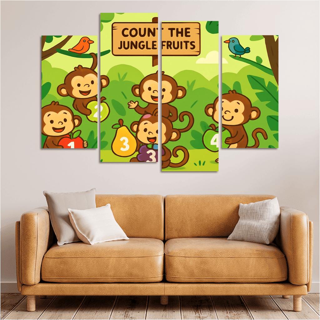 Rainforest Math Monkey Patrol wall decor
