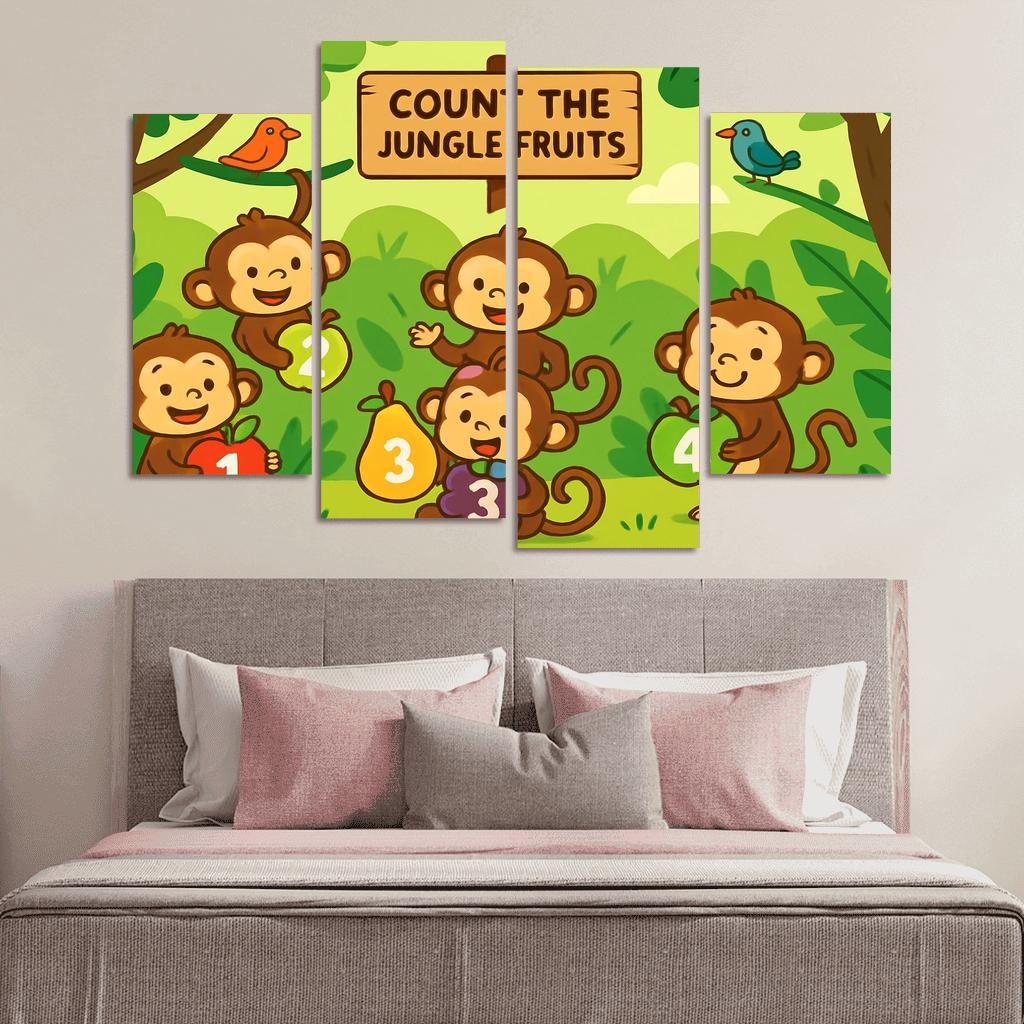 Rainforest Math Monkey Patrol wall decor