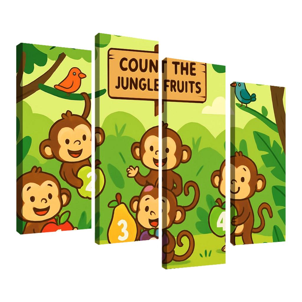 Rainforest Math Monkey Patrol wall decor