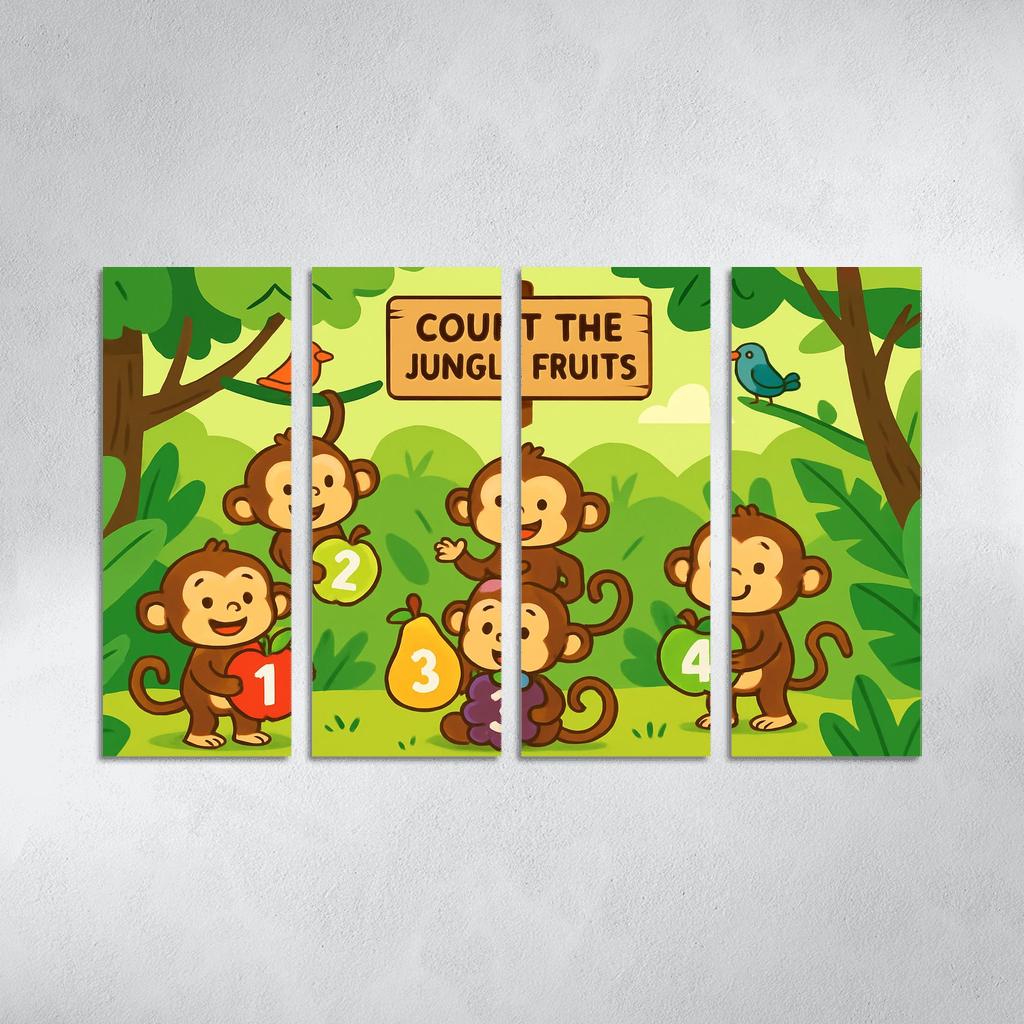 Rainforest Math Monkey Patrol wall decor