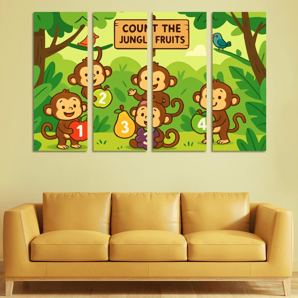 Rainforest Math Monkey Patrol wall decor