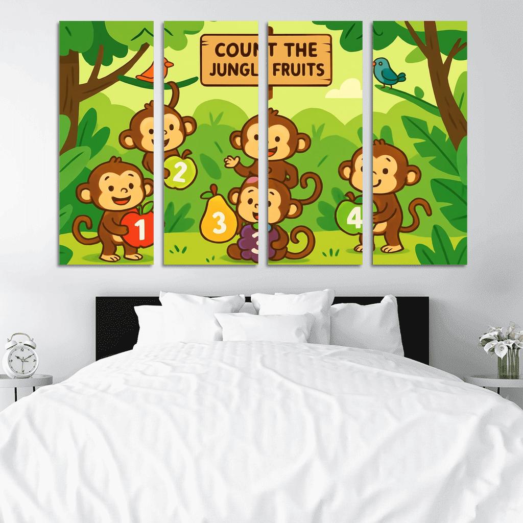 Rainforest Math Monkey Patrol wall decor