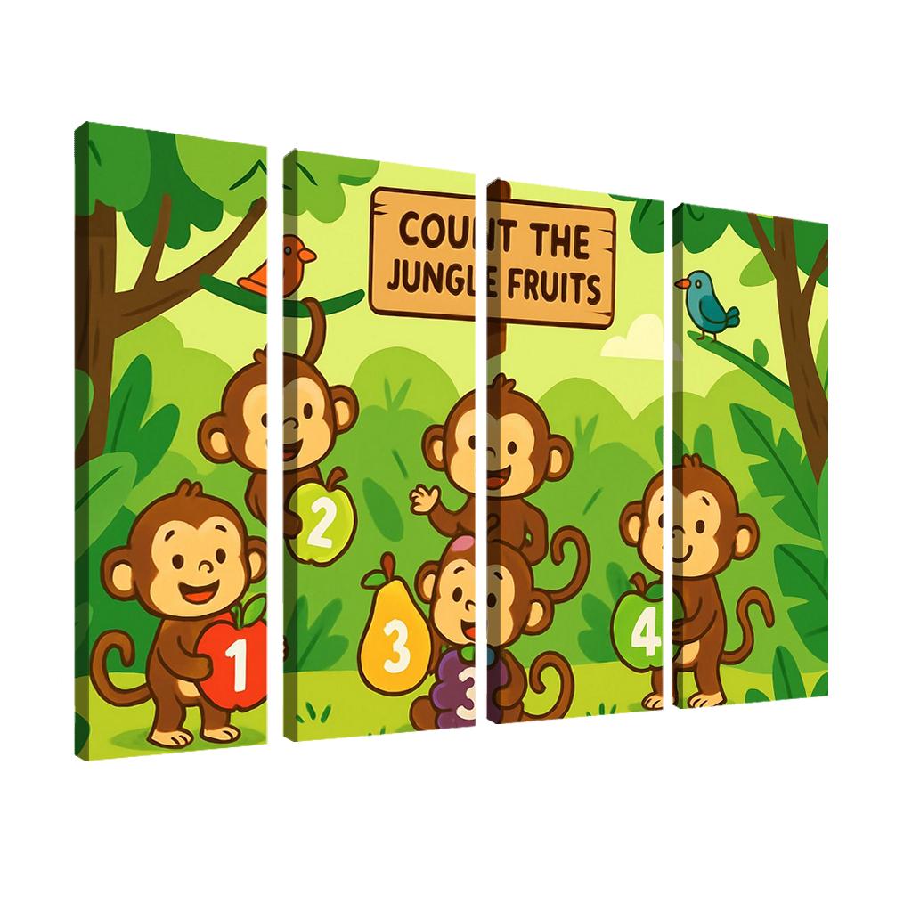 Rainforest Math Monkey Patrol wall decor