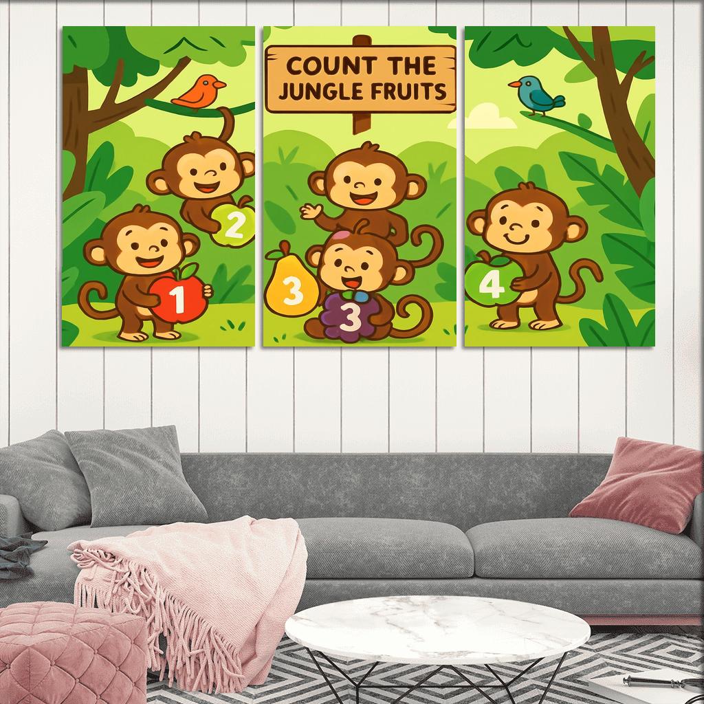 Rainforest Math Monkey Patrol wall decor