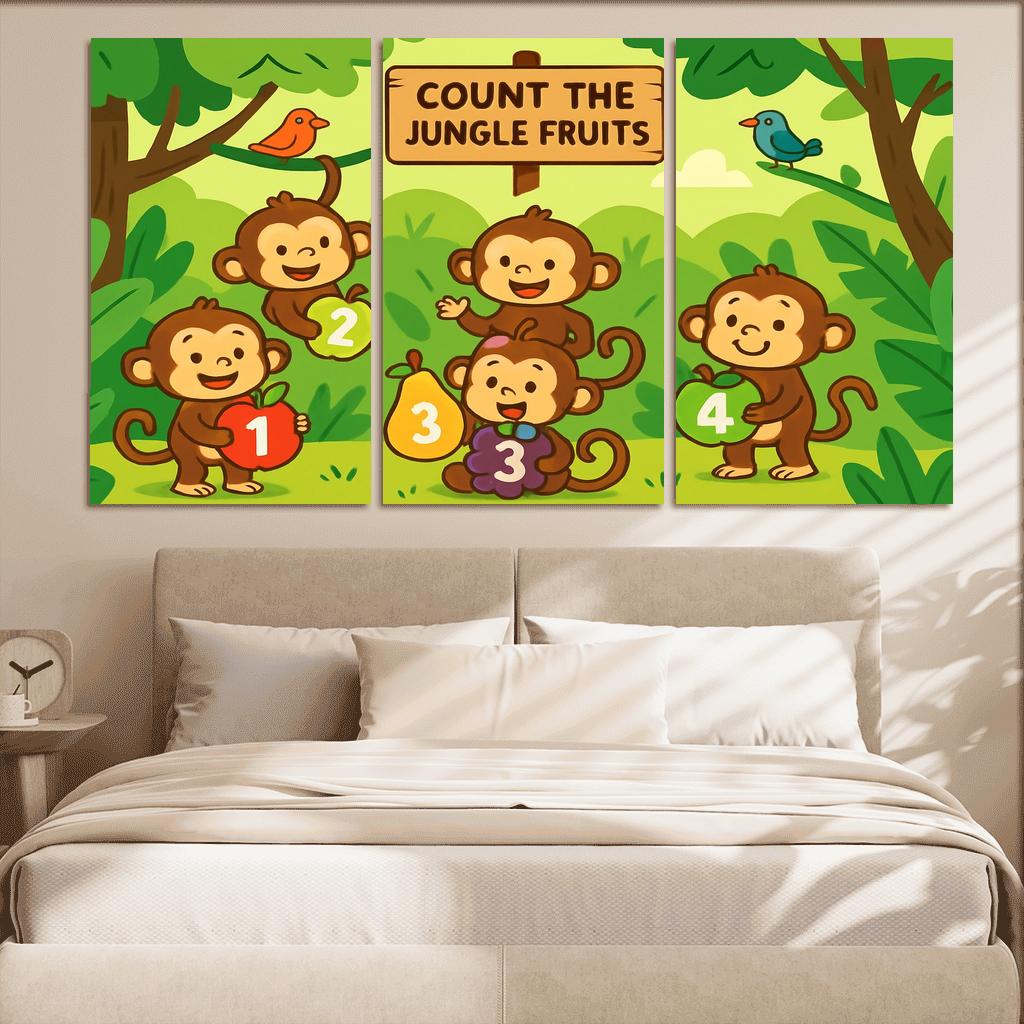 Rainforest Math Monkey Patrol wall decor