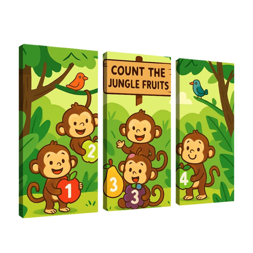 Rainforest Math Monkey Patrol wall decor