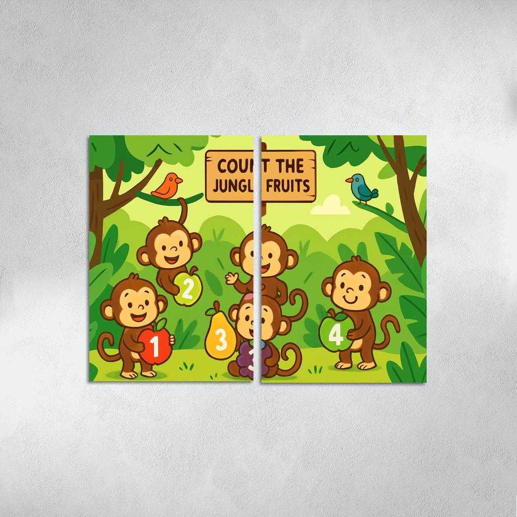 Rainforest Math Monkey Patrol wall decor