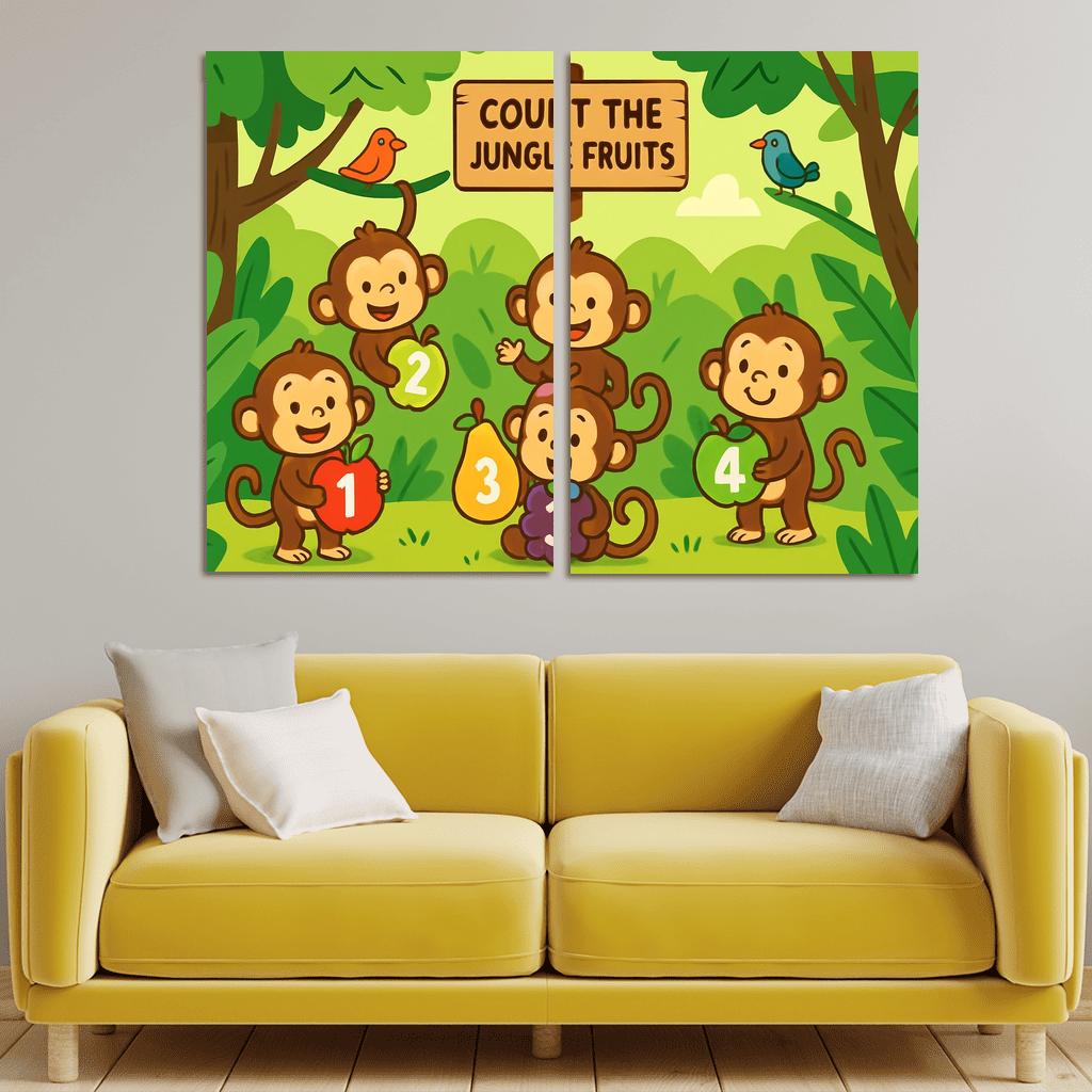 Rainforest Math Monkey Patrol wall decor