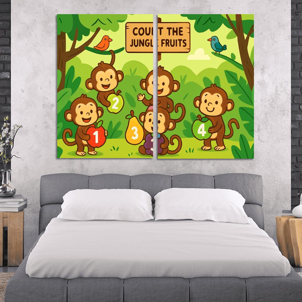 Rainforest Math Monkey Patrol wall decor