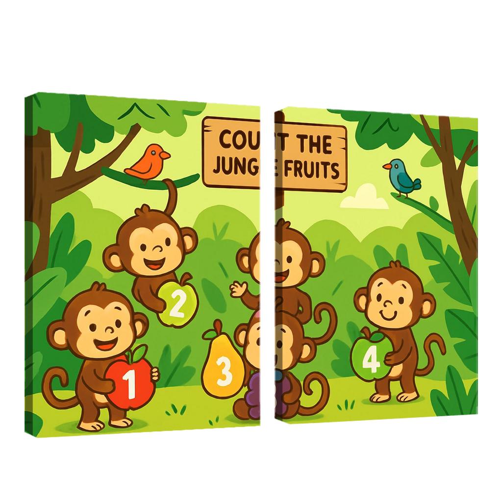 Rainforest Math Monkey Patrol wall decor