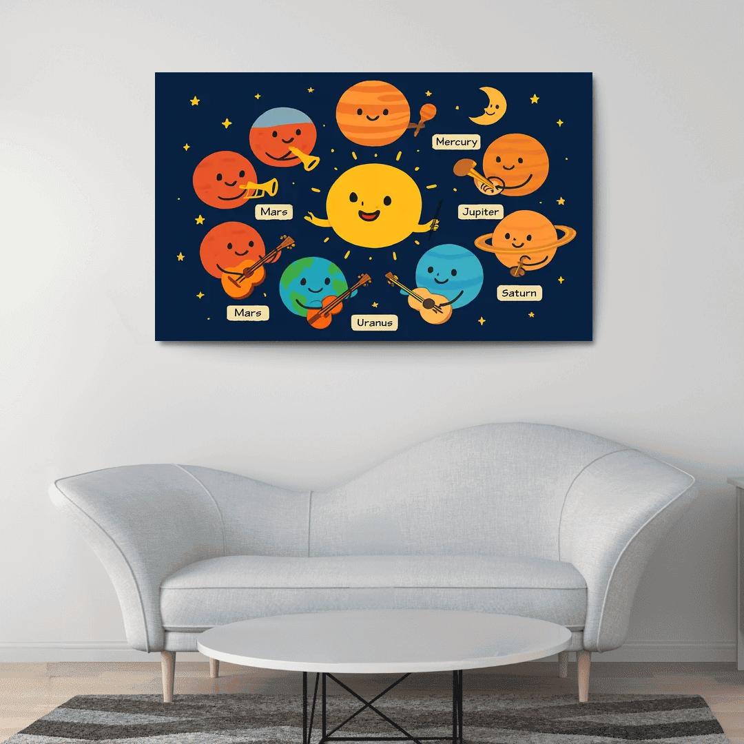 Galaxy Orchestra Of Planets modern paintings frame