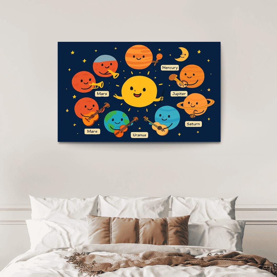Galaxy Orchestra Of Planets modern paintings frame