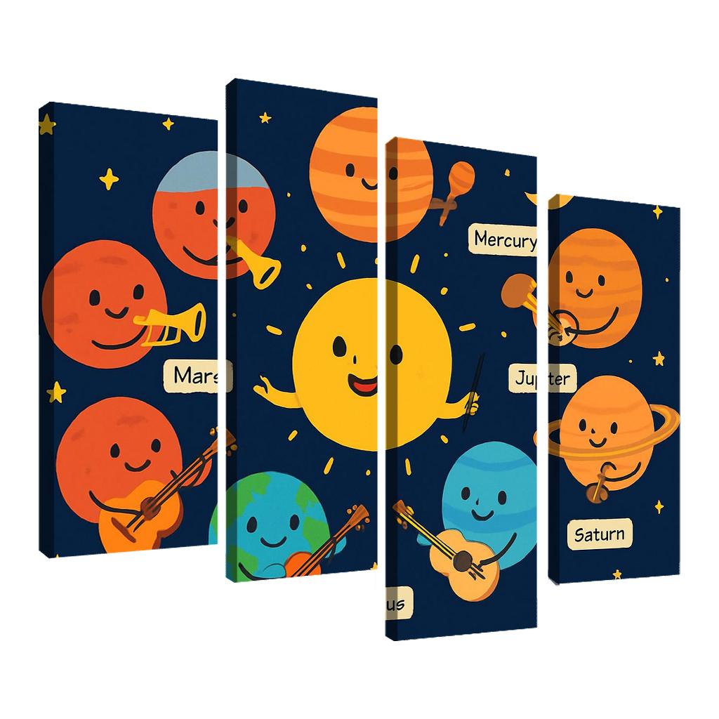 Galaxy Orchestra Of Planets modern paintings frame