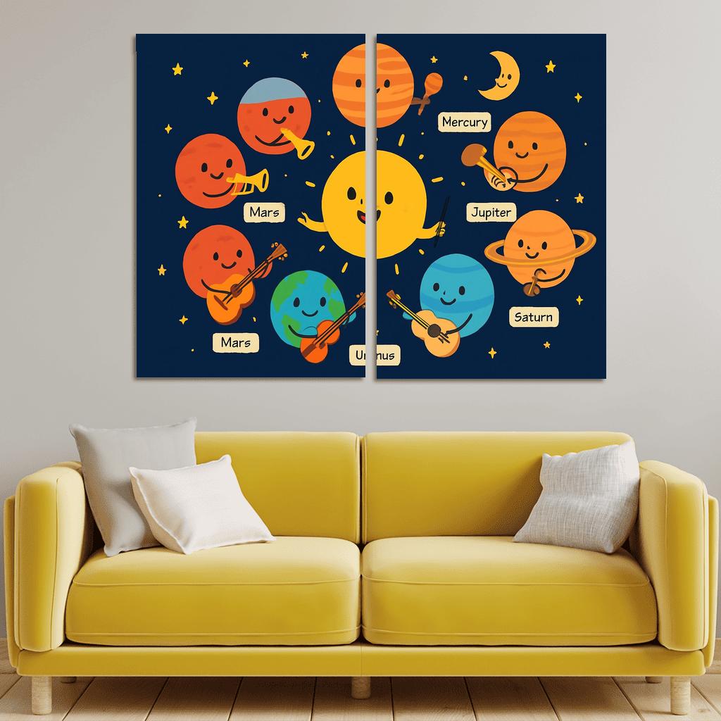 Galaxy Orchestra Of Planets modern paintings frame