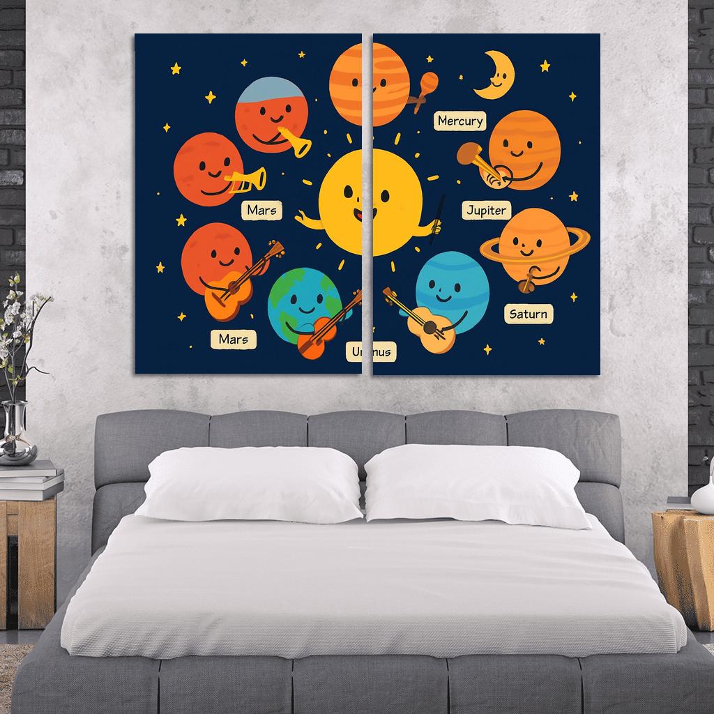 Galaxy Orchestra Of Planets modern paintings frame