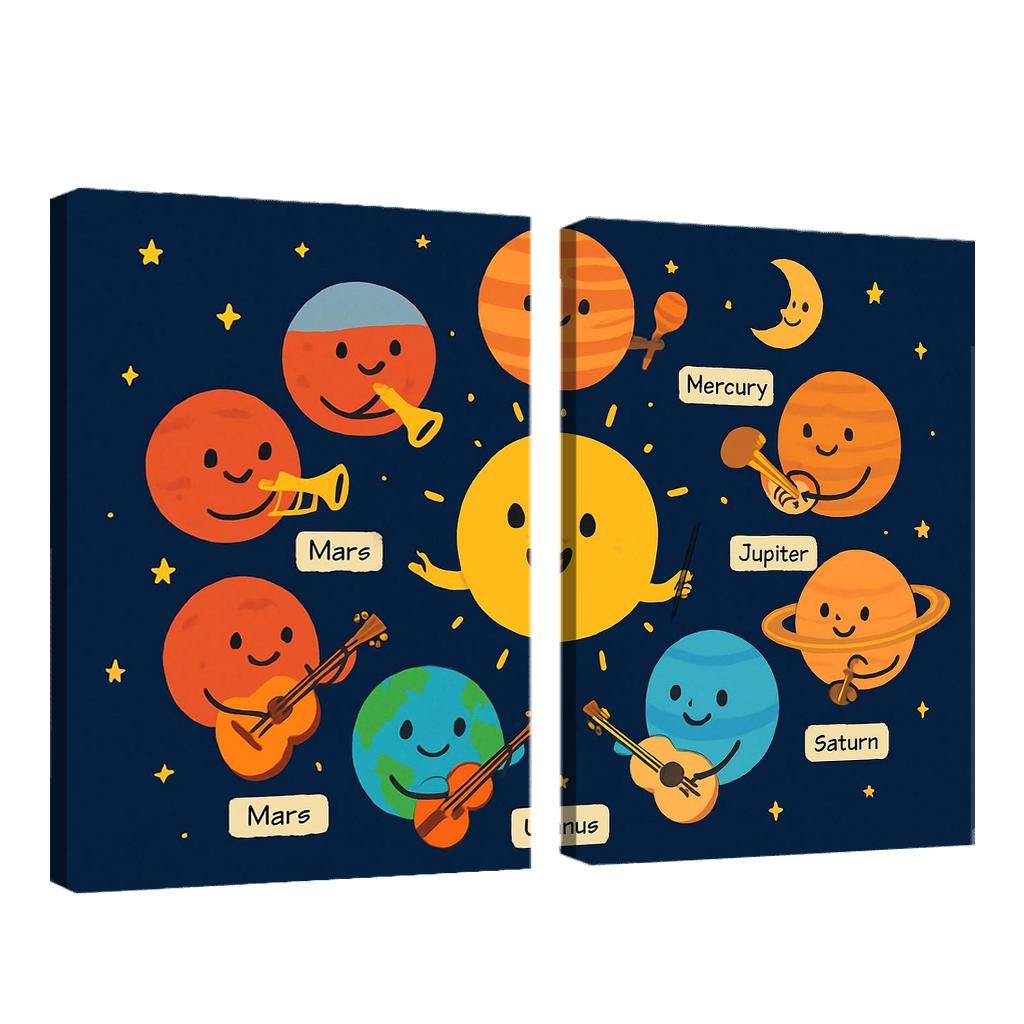 Galaxy Orchestra Of Planets modern paintings frame