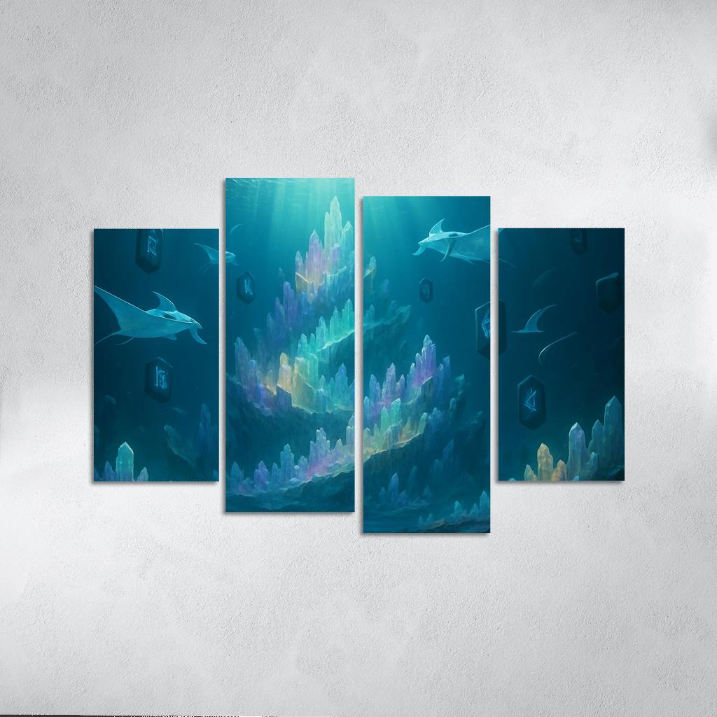 The Prism Reef Of Auralis canvas paintings frame