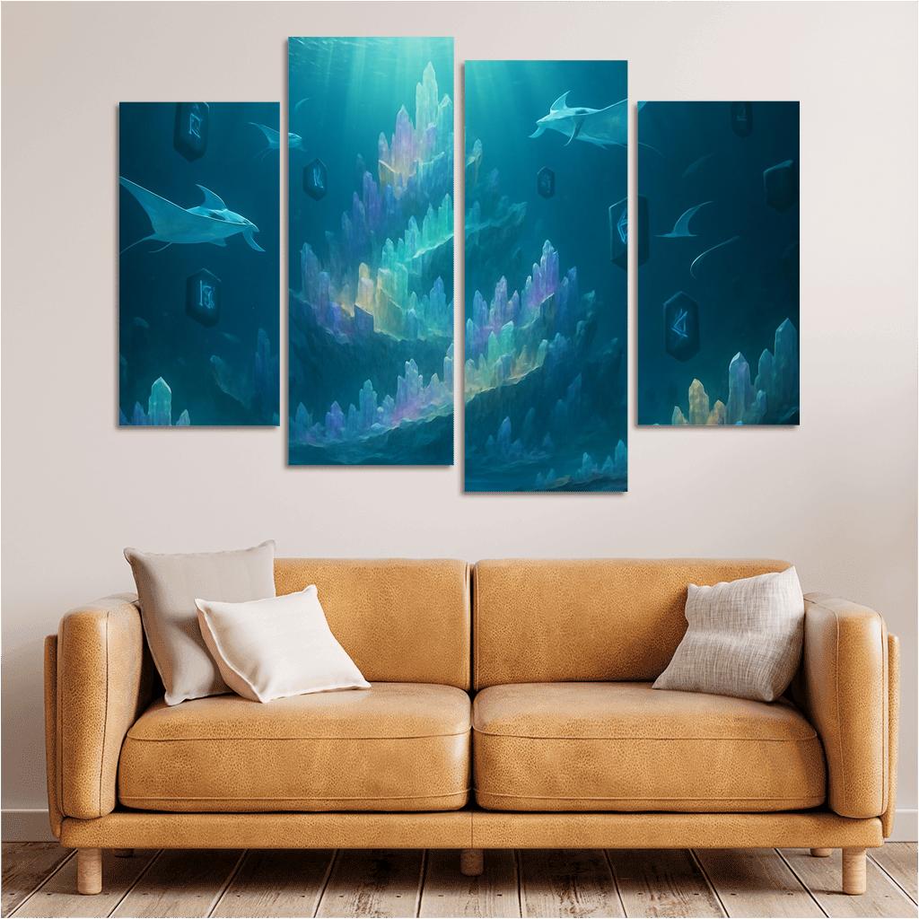 The Prism Reef Of Auralis canvas paintings frame