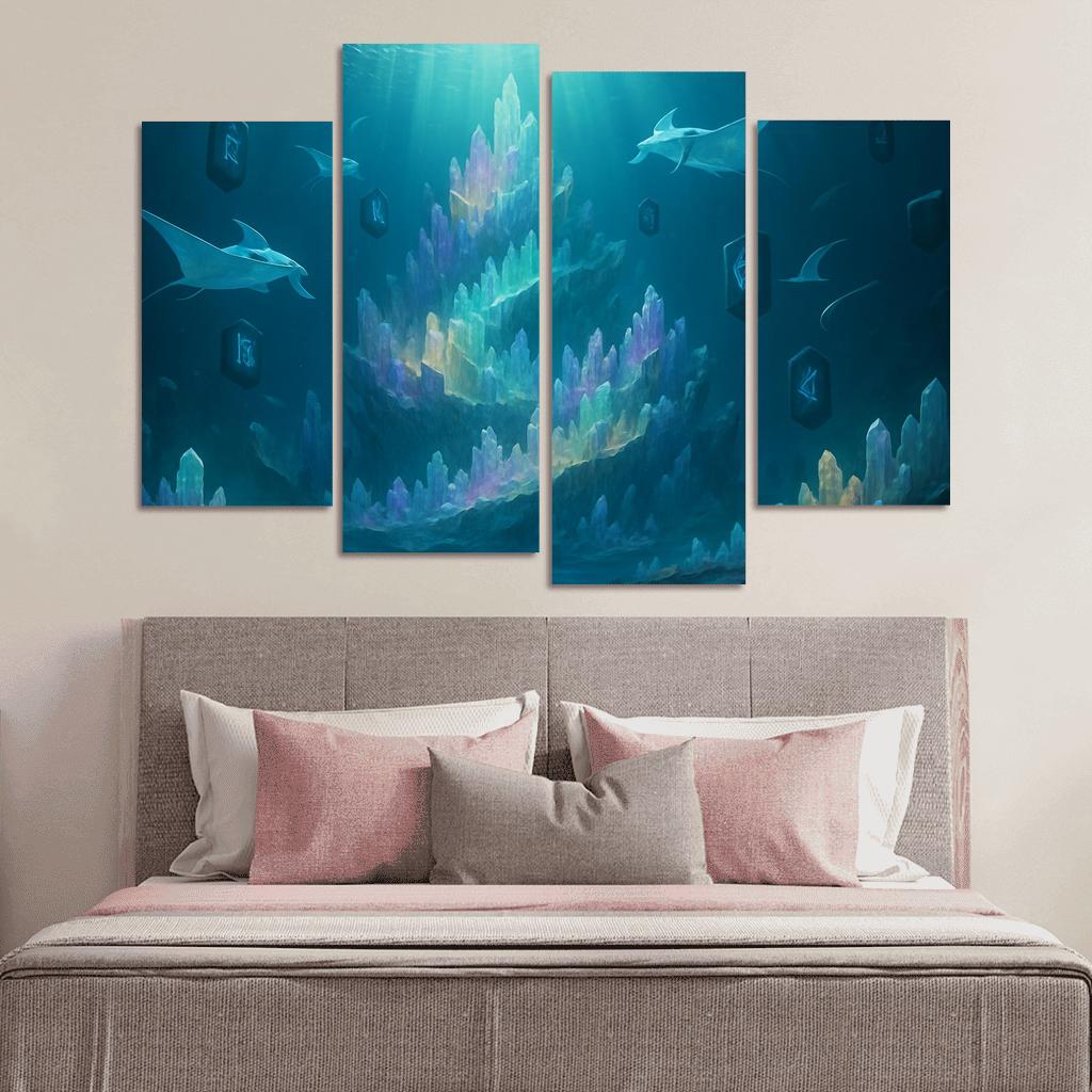 The Prism Reef Of Auralis canvas paintings frame