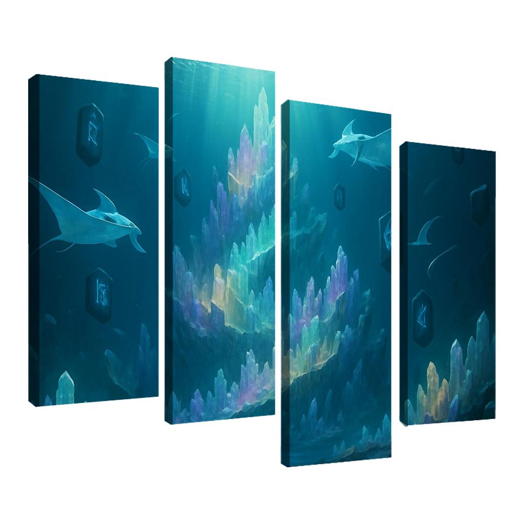 The Prism Reef Of Auralis canvas paintings frame