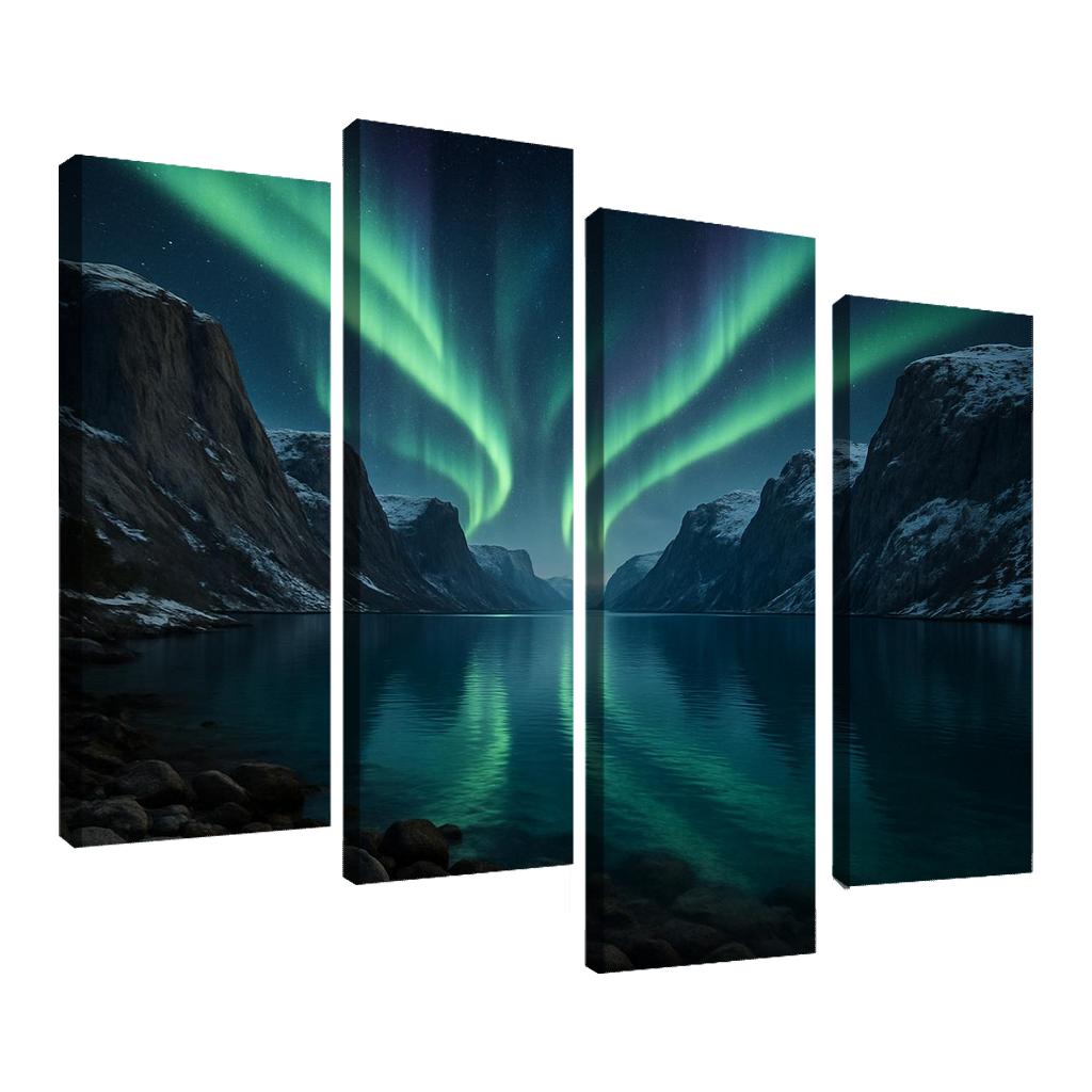 Aurora Reflections Over Crystal Fjord one-piece frames