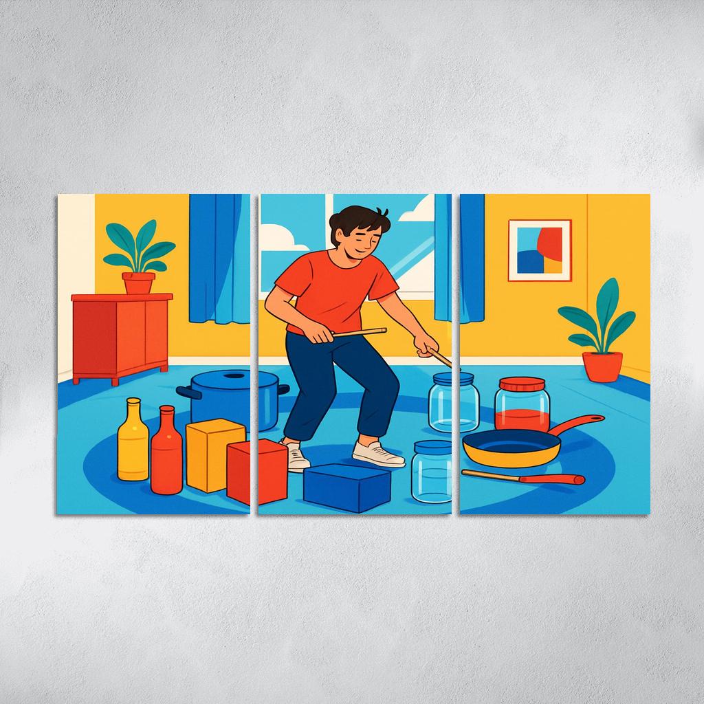 Improvised Object Percussion Studio one-piece frames