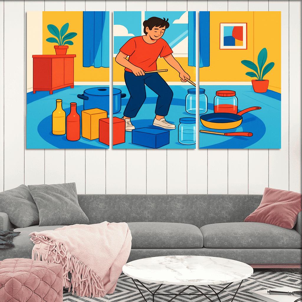 Improvised Object Percussion Studio one-piece frames