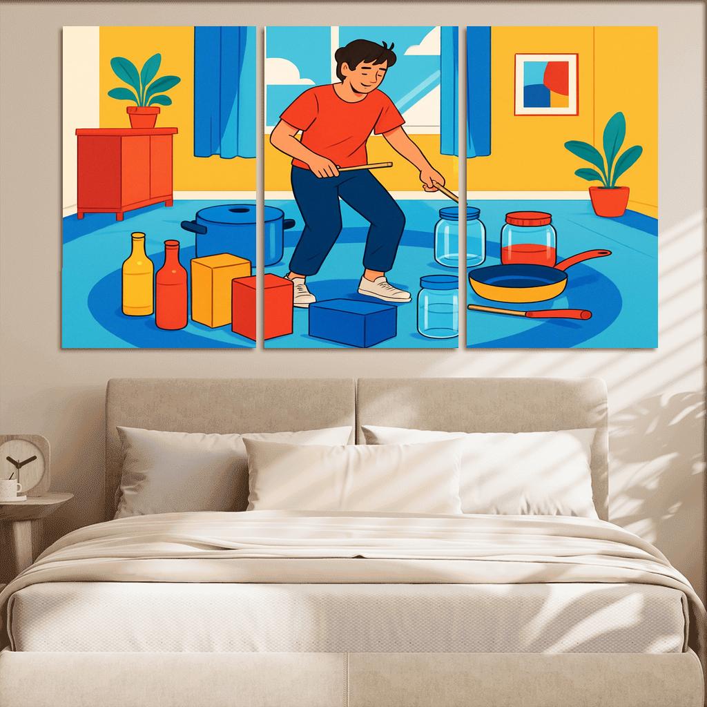 Improvised Object Percussion Studio one-piece frames