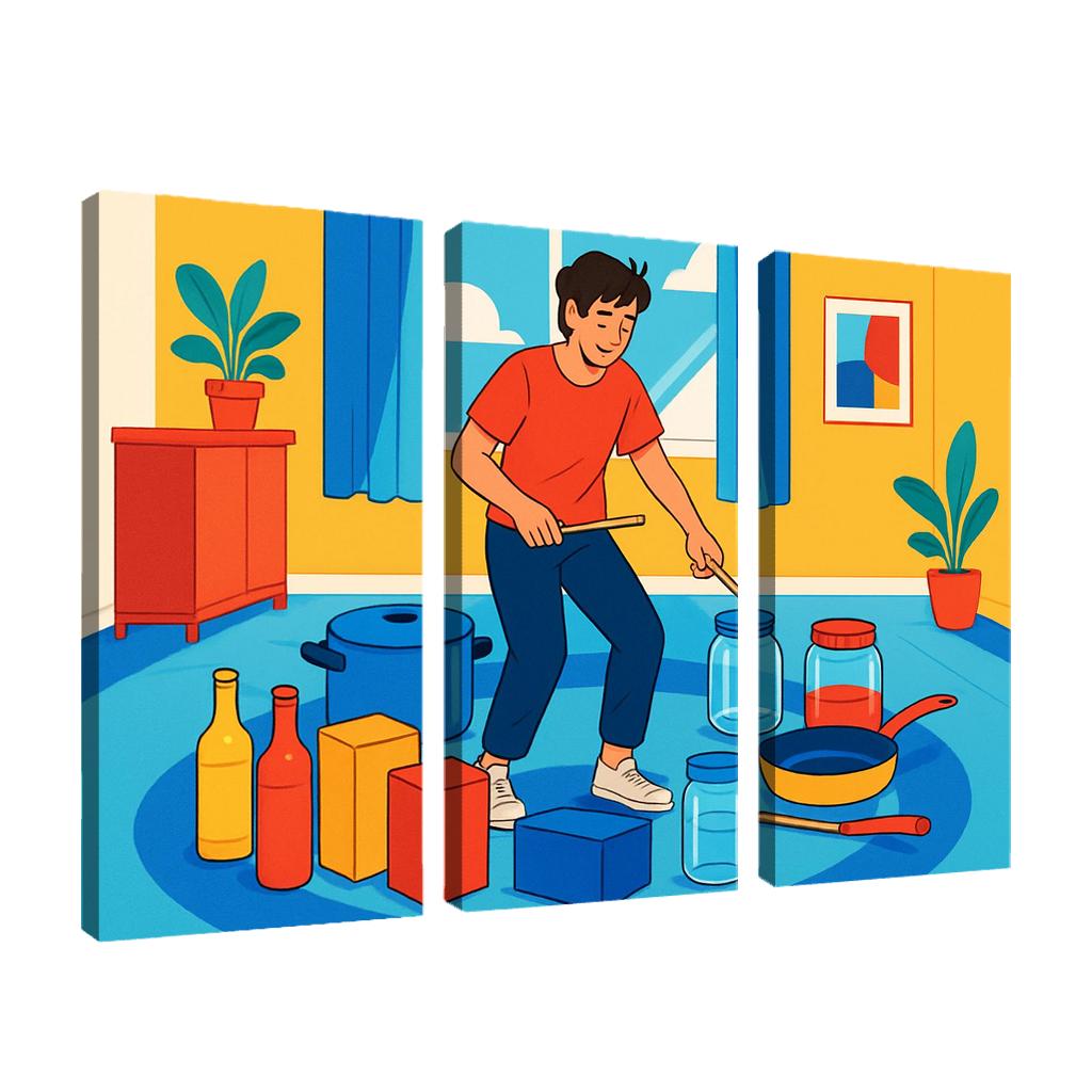 Improvised Object Percussion Studio one-piece frames