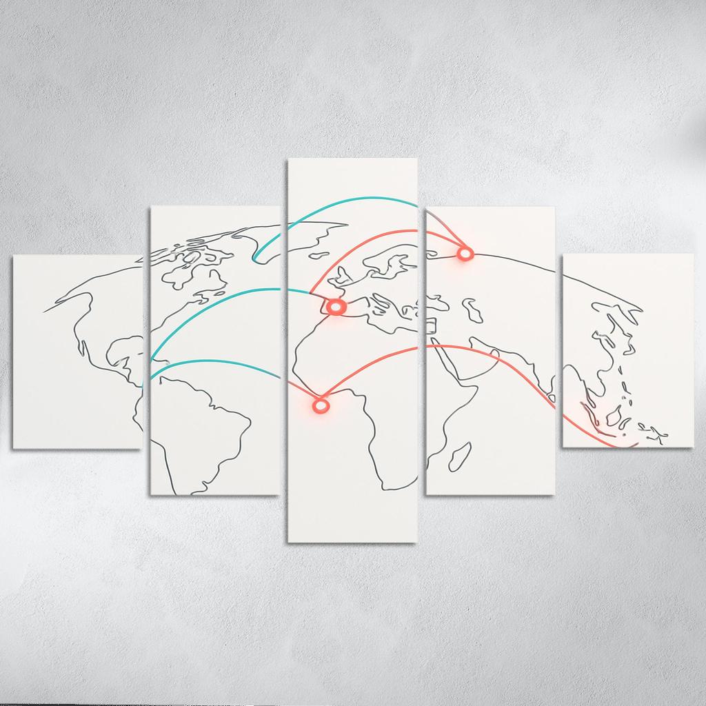Aurora Flight Paths Globe art trends