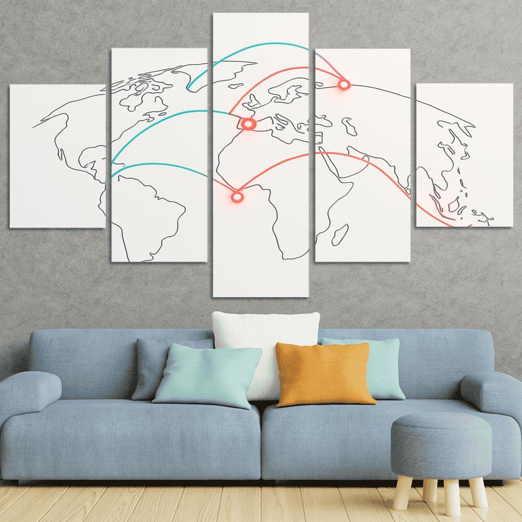 Aurora Flight Paths Globe art trends
