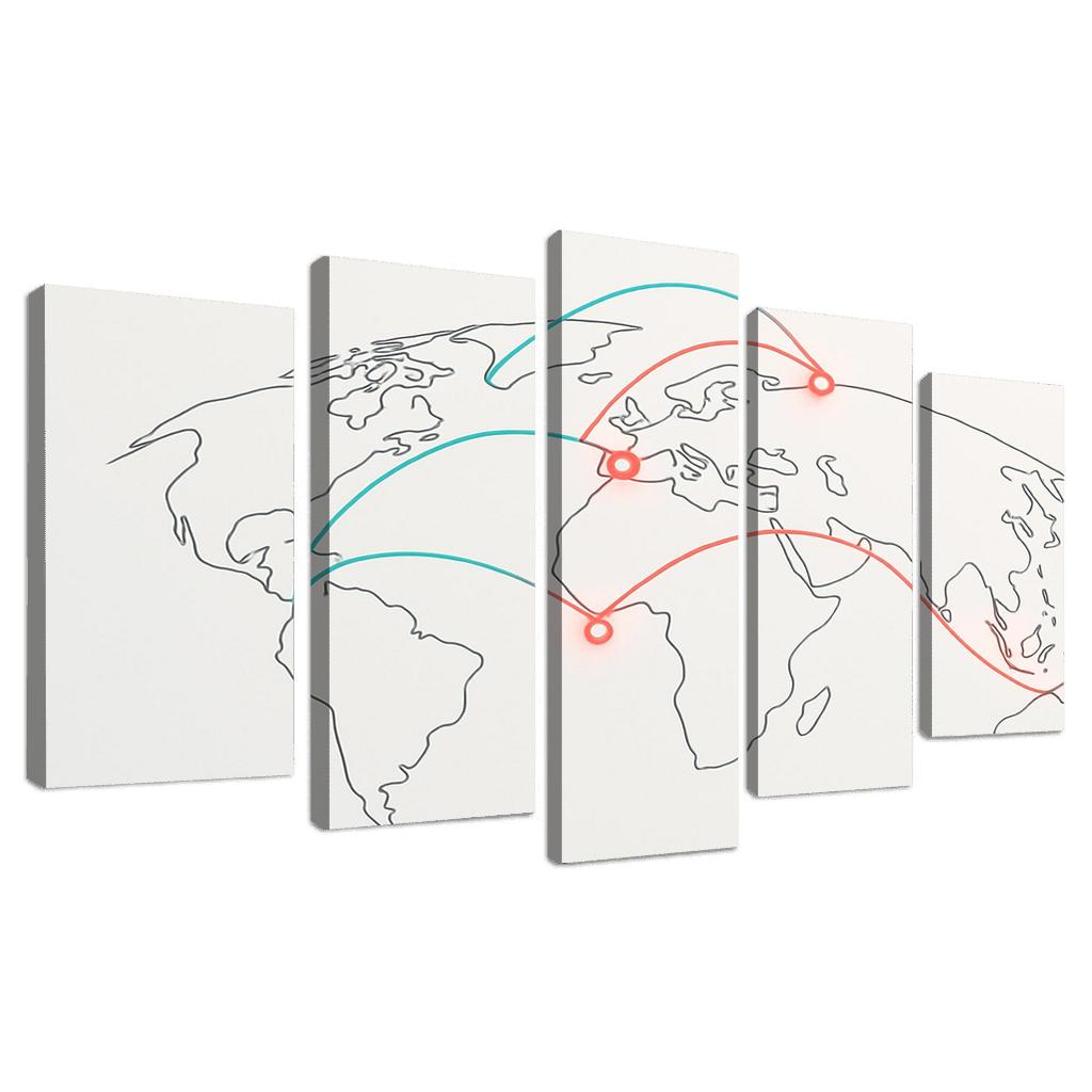 Aurora Flight Paths Globe art trends