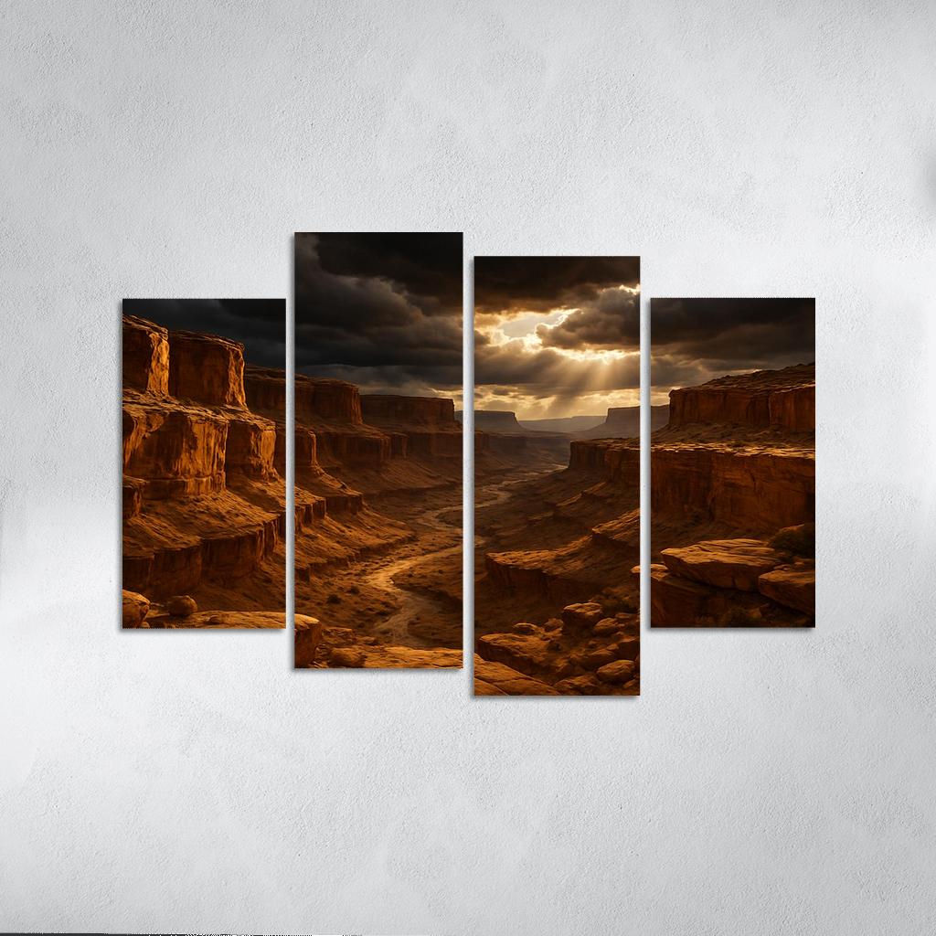 Golden Stormlight In Echo Canyon wall decor