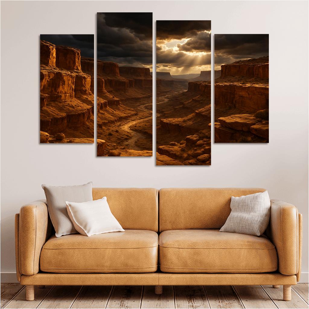 Golden Stormlight In Echo Canyon wall decor